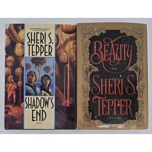 2 Sheri S. Tepper Books Shadow's End, Beauty Fantasy Sci Fi 90s HC DJ Novels 1st